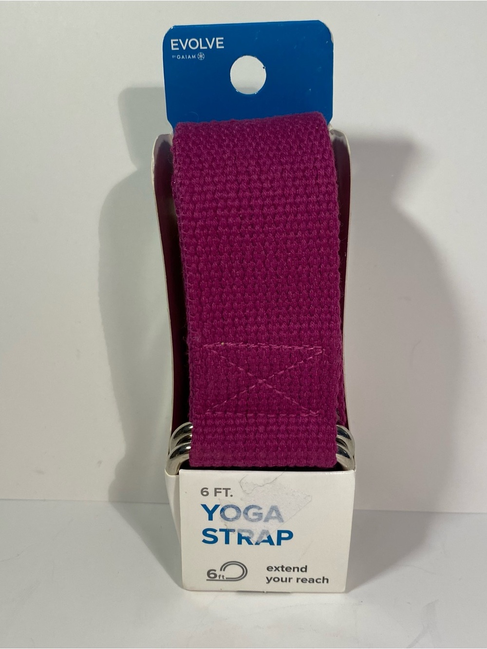 Evolve by Gaiam 6ft Yoga Strap - Magenta/Violet Machine Washable - New